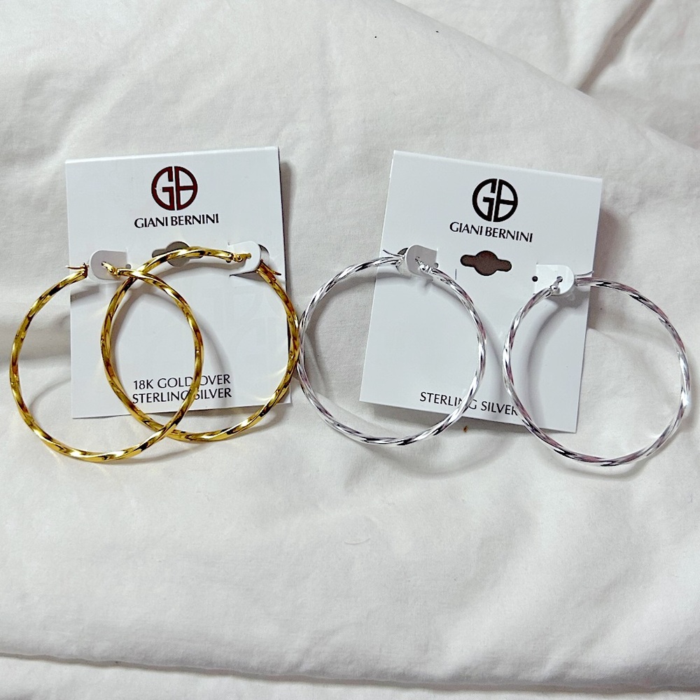 Giani Bernini 18K gold over sterling silver earrings